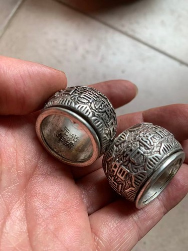 2pcs tibetan silver - hand, made