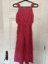 Girls Pink Zara Jumpsuit Cut Out Back Age 10