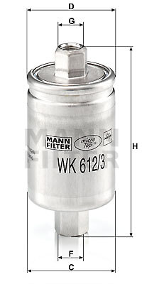 Mann filter 612 fuel - 612/3,