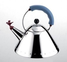 Alessi - 9093 – Kettle – Light Blue Handle  INDUCTIONABLE
