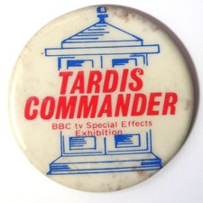 Doctor Who Tardis Commander BBC TV 1973 exhibition badge