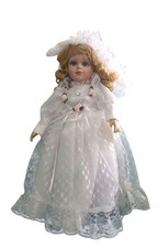 Porcelain Doll In White
