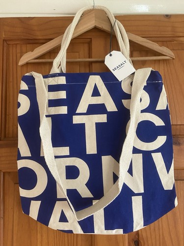 Seasalt canvas tote bag blue - seasalt,