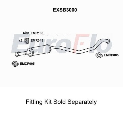Rear muffler silencer insert - rear,