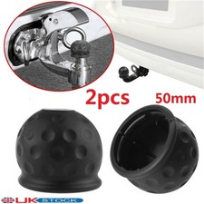 Pair 50mm Tow Bar Ball Cap Rubber Protector Towing Hitch Trailer Towball Cover