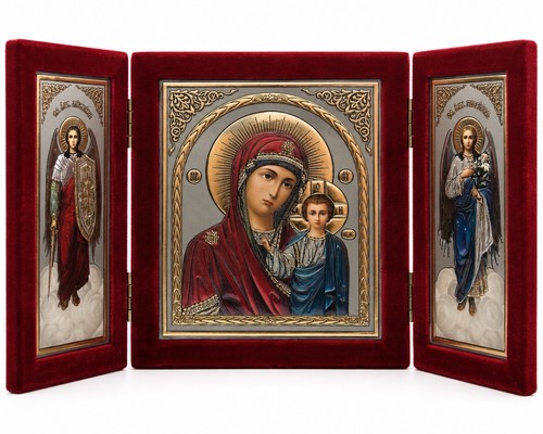 Orthodox triptych icon - orthodox,