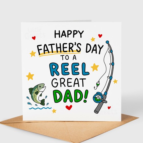 Father day card reel - father's, card,