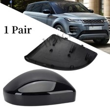 Pair Wing Mirror Cover Cap Gloss Black For Range Rover Evoque Discovery Sport