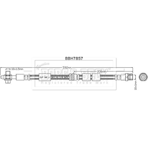 Brake hose for - brake, bora