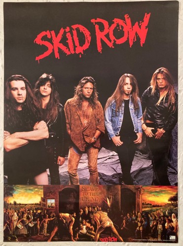 Skid row 1991 promo poster - skid,