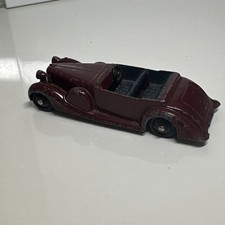 Vintage Early Dinky 38c Lagonda Maroon Blue Seats Black Hubs Car