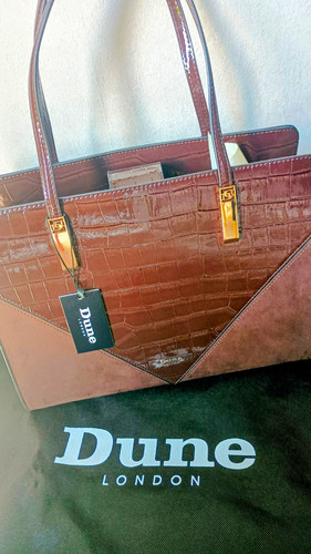 Dune brown croc patent faux - dune,