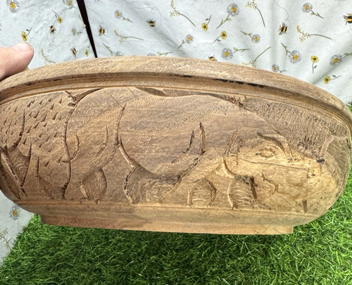 Wooden african fruit bowl hand - bowl,