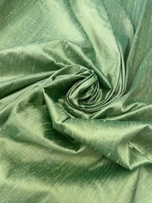 100% Silk Dupion Fabric Lime