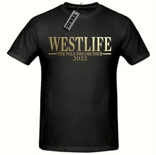 Westlife Wild Dreams tour t shirt, Unisex Womens Gold Slogan Westlife t shirt