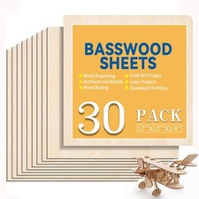 Basswood Plywood Sheets, 1/8 x