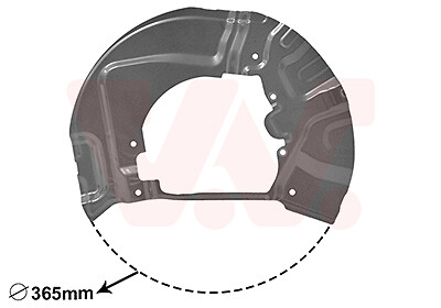 Splash panel brake disc - panel,, for