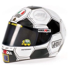 Minichamps 1:2 Scale 2008 Barcelona Moto GP Valentino Rossi VR46 AVG Mini Helmet