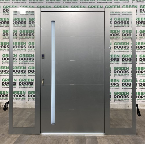 Modern front door - modern, sidelights