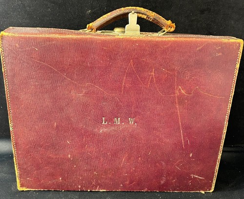 Vintage suitcase leather - suitcase,