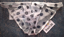 Sexy Sheer WHITE Polka Dot See