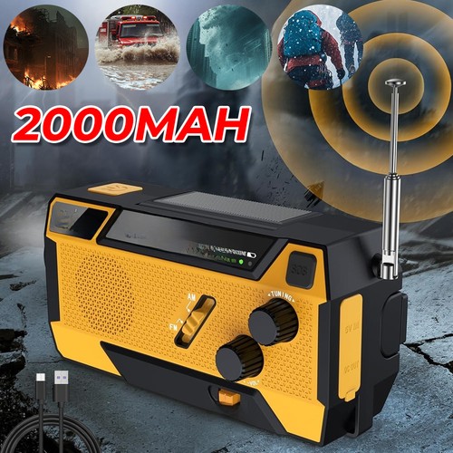 Emergency hand crank - hand, solar