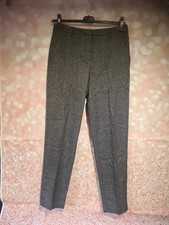 Ladies TU Woman Size 12 Tailored Trousers Black & White Zip Fastening