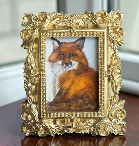 Red fox mini watercolor - mini, animal