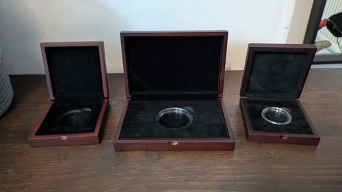 Coin boxes three empty - coin,