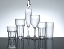Frosted Plastic Polycarbonate Wine Glasses, Champagne Flutes & Tumbler Glasses