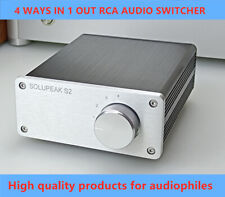 4 in 1 out Stereo RCA audio switch selector Input signal source switcher lossles