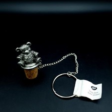 Vintage Boots Teddy Bear Bottle Stopper cork original tag Late 1980s-90s barware