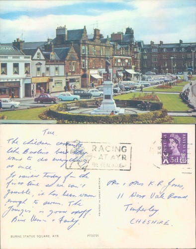 Burns statue square ayr 1964 - burns,