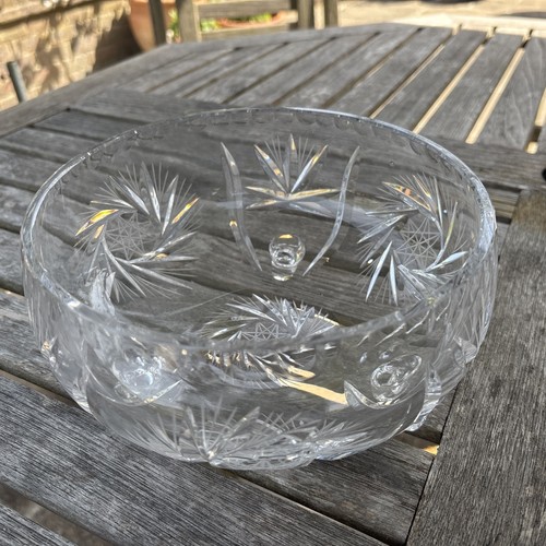 Cut glass fruit bowl - cut,