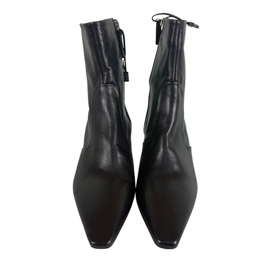 Zara black leather pointed - zara, toe