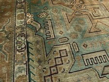 6x9 VINTAGE RUG MUTED HANDMADE