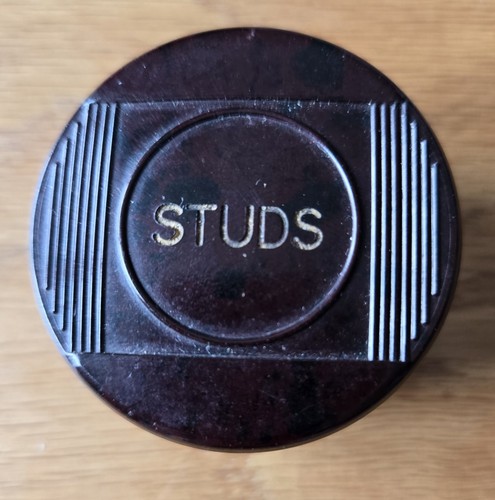 Vintage bakelite stud box - vintage,