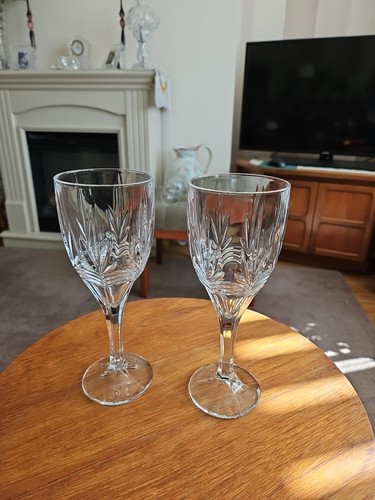Pair galway crystal wine - of,