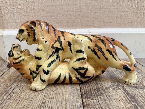 Vintage japan ceramic tiger - vintage,