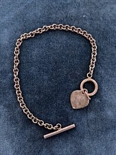 Vintage Hallmarked Sterling Silver Albert Chain with T-Bar & Fob