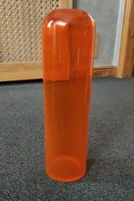 Tall Vibrant Neon Orange Vase