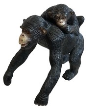 Chimpanzee Chimp Mother Baby AAA ELC Animal Figure Toy PVC Vintage 4.5” Ape