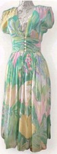 Rene Derhy Vintage floral watercolour cottagecore dress size 8/10