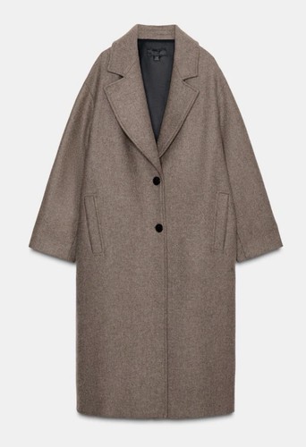 Zara oversized coat with wool - coat,