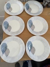 RARE Set of 6 Portmeirion DUSK Large Serving Dinner Plates 31cm Diameter VGC