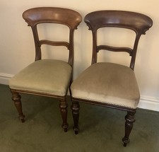 Pair victorian single chairs - victorian,
