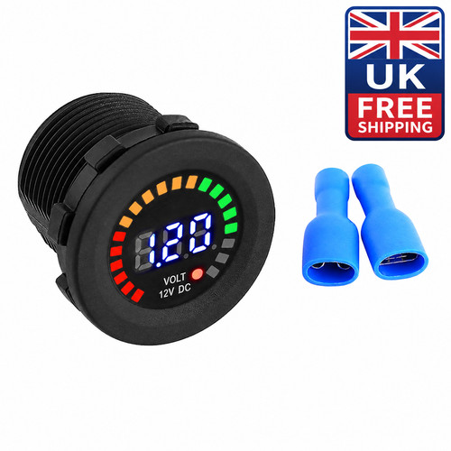 12v volt meter battery - 12v,