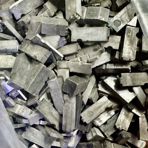 Lot vintage metal type lead - type,