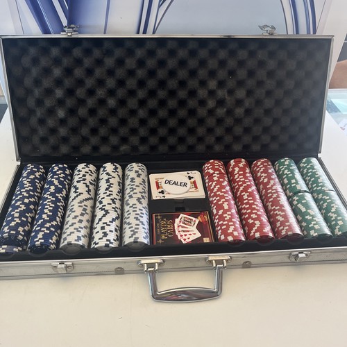 Poker chips set large cased - poker,