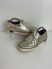 Fitflop Supertone Trainers UK 5 Silver Glitter Sparkle Sneakers Metallic